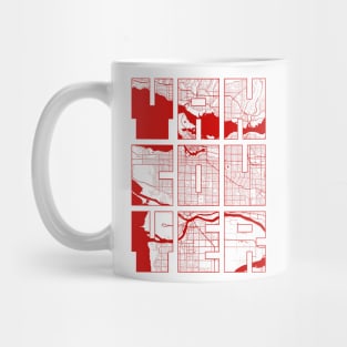 Vancouver, Canada City Map Typography - Oriental Mug